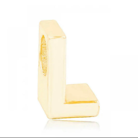 Letter L Charm Gold