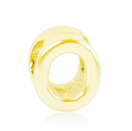 Letter O Charm Gold