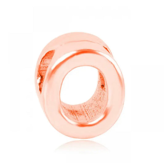 Letter O Charm Rose Gold