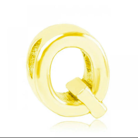 Letter Q Charm Gold