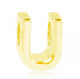 Letter U Charm Gold