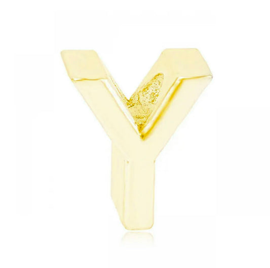 Letter Y Charm Gold