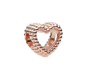 OPEN HEART ROSE GOLD CHARM