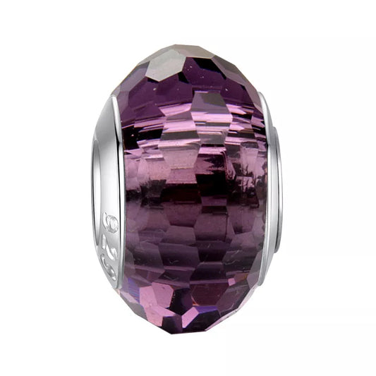 Purple Glass Spacer Bead Charm