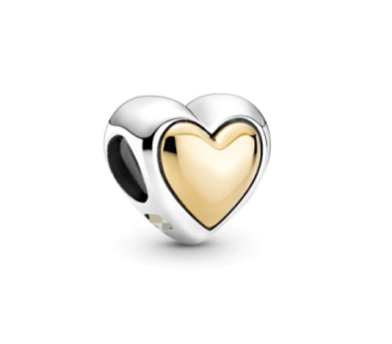 ROUNDED DOUBLE HEART CHARM