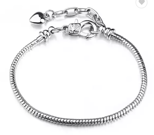 Adjustable clasp snake bracelet - Silver