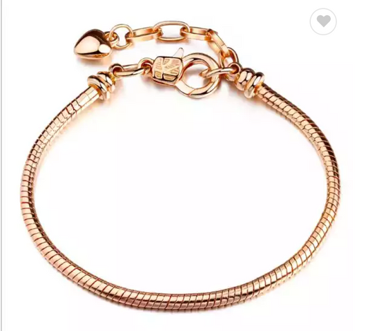 Adjustable clasp snake bracelet - Rose Gold